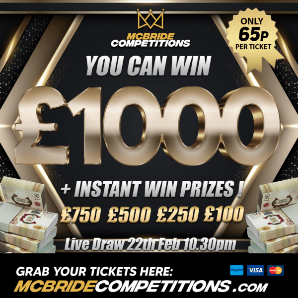 £1,000 FOR 65P + INSTANT WINS!!