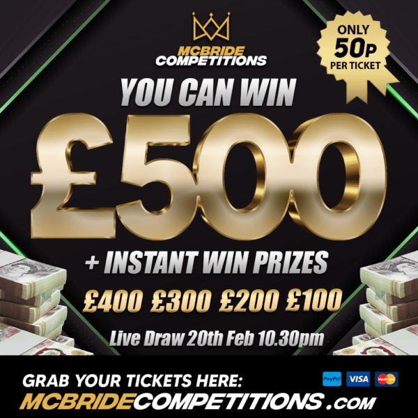 £500 FOR 50P + INSTANT WINS!!