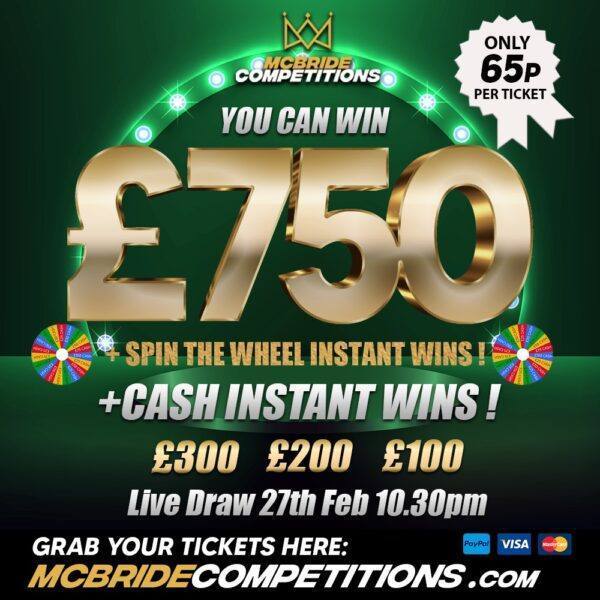 £750 FOR 65P + INSTANT WINS