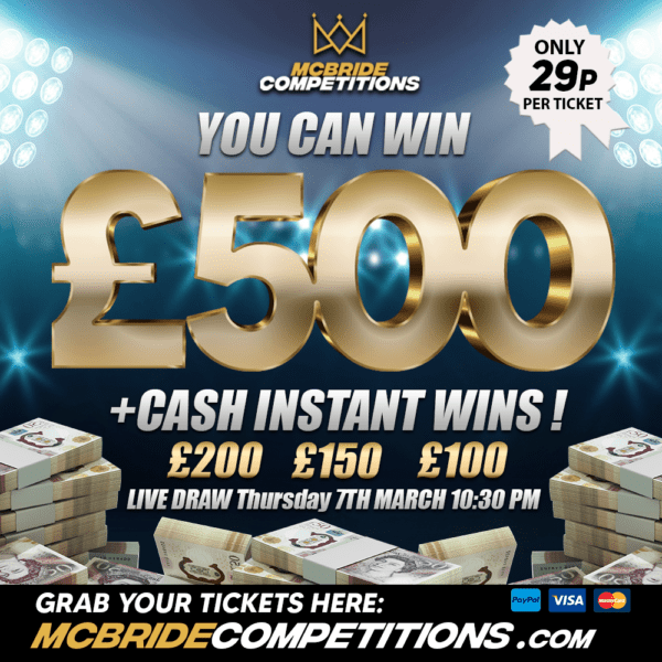 £500 FOR 29P + INSTANT WINS