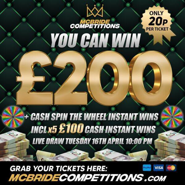 £200 FOR 20P + INSTANT WINS!!