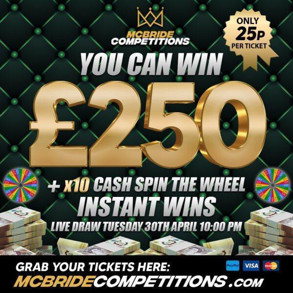 £250 FOR 25P + INSTANT WINS!!!
