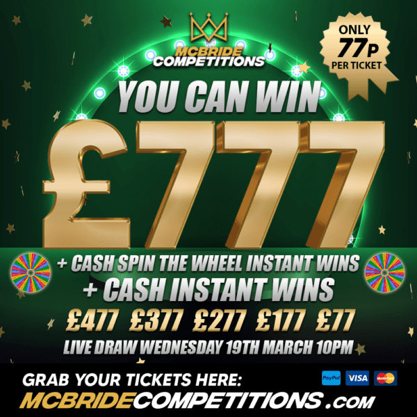 LUCKY SE7ENS! WIN £777 LIVE + INSTANT WINS